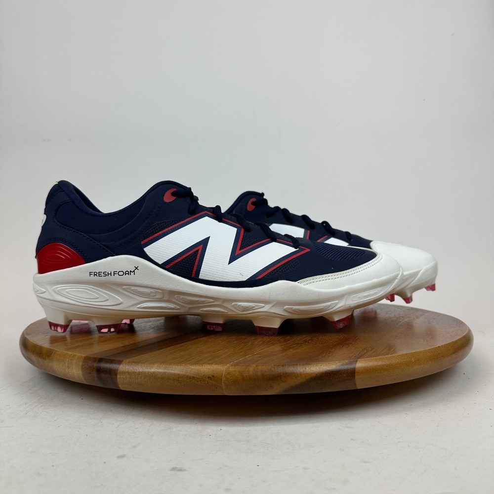 New Balance Fresh‎ Foam 3000v7 Mens 16 D Blue White Red Baseball Cleats Shoes